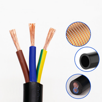 Hochwertiges 220V Single Flexible PVC Isoliertes Stromkabel 2-3 BVVB Flach kabel Litzen Kupferdraht 100m Rolle für Industrie
