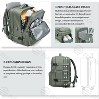 Sac à dos pour ordinateur portable Fuliya personnalisable, grande capacité, imperméable, en Oxford, idéal pour les voyages d'affaires, les sorties décontractées, les activités de plein air