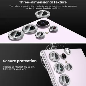 Protector de Cámara con Anillo Metálico Brillante y Cristal para Samsung Galaxy S26 S25 S24 S23 Plus Ultra, Protección de Lente Completa - Product Image 3