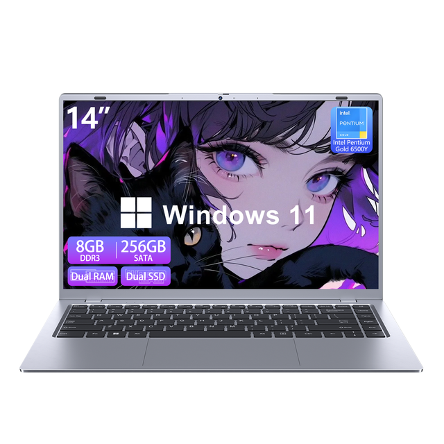 Worldwide Delivery Intel 6500y 14 Inch Business Laptop 8GB LPDDR3 256GB SSD IPS Screen Professional Business Use Brand New