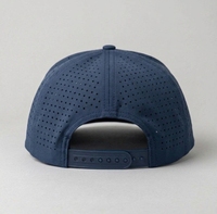 Gorra de Béisbol Personalizada Azul Marino de 5 Paneles con Cuerda, Perforaciones Láser, Impermeable, Cierre a Presión, Secado Rápido, para Hombre, Venta al Por Mayor