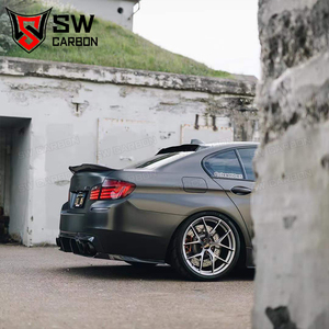 PSM Phong Cách Sợi Carbon Khuếch Tán Phía Sau Cho BMW 5 Series M5 <span class=keywords><strong>F10</strong></span> Mới Phía Sau Bumper Khuếch Tán Lip Spoiler Splitter Hiệu Suất Kit - Product Image 5