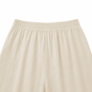 Pantalon <span class=keywords><strong>en</strong></span> coton et <span class=keywords><strong>lin</strong></span> pour <span class=keywords><strong>femme</strong></span>, été 2026, coupe ample, jambe large, décontracté, avec cordon de serrage et taille élastique, OEM ODM, vente <span class=keywords><strong>en</strong></span> gros - Product Image 4