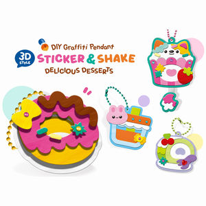 Los Más Vendidos: Pegatinas DIY y Juguete de Pintura Serie Postres 4 en 1, Colgante de Cuero Vegano, Pegatina 3D <span class=keywords><strong>para</strong></span> Nevera y Mochila Escolar - Product Image 1