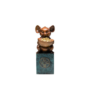 Adorno de cobre con forma de lingote, decoración de escritorio Feng Shui para atraer la riqueza, regalo de Año Nuevo Chino - Product Image 3