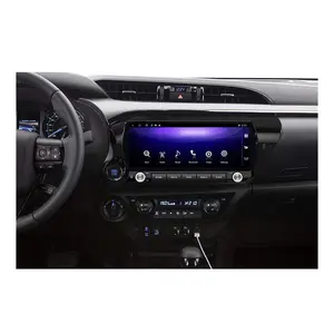 도요타 Hilux REVO 2016-2018 12.3 인치 미니 오디오 판매 스티어링 휠 제어 자동차에 대한 안드로이드 12 IPS DVD 플레이어 라디오