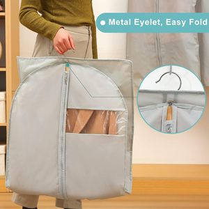 Bolsa para Trajes de Diseño Personalizado, de PEVA No Tejida, Plegable, con Ventana y Bolsillo, a Prueba de Polvo, para Colgar Ropa - Product Image 4