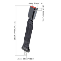 SHUNWEI Universal Car Seat Belt Extender Boucle Plug Réglable 3 Points Sangle d'extension de ceinture de sécurité (Polyester) pour véhicules