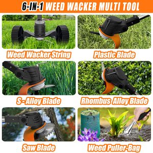 Débroussailleuse sans fil de qualité industrielle 21V, <span class=keywords><strong>coupe</strong></span>-herbe à fil, taille-bordures pour pelouse, tondeuse à gazon - Product Image 2