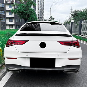 Mercedes-Benz CLA-Class C118 2020+ AMG Rear Spoiler Piano <b>Black</b> Carbon Fiber Texture ABS Deck DUCKTAIL - Product Image 3