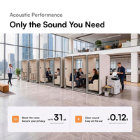 Cabine de bureau insonorisée professionnelle, cabine téléphonique acoustique pour l'intimité dans les espaces ouverts, espace de coworking, isolation acoustique