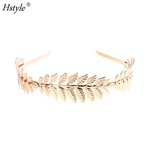 Corona de Pelo Nupcial con Hojas de Diosa <span class=keywords><strong>Romana</strong></span>, Diadema Elegante, Banda para el Cabello con Hojas Doradas para Fiesta - Product Image 3