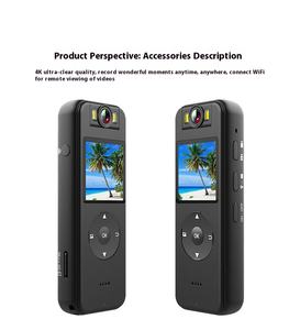 Cámara de Seguridad para Exteriores 4K <span class=keywords><strong>HD</strong></span>, Impermeable IP67, Gran Angular de 150°, Batería de Larga Duración, Tamaño de Bolsillo, Profesional para Vloggers - Product Image 1