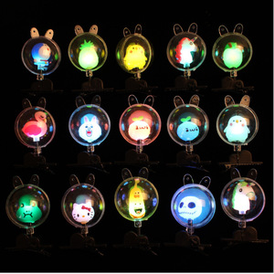 <b>Led</b> Light up Hairpin Glowing Bobo <b>Ball</b> Hair Clip Luminous Hair Headwear Accessory for Kids - Product Image 3