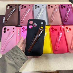 Coque de téléphone en silicone Hongyi en forme de brillant à lèvres, design couleur unie de haute qualité, estampage à chaud, découpes précises pour iPhone 17 - Product Image 1
