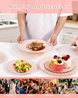 Assiettes en plastique jetables robustes, lot de 200 pièces, pour 25 invités, mariage, anniversaire et usage quotidien