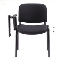 Chaises de conférence de haute qualité ISO Chaise d'école avec tablette d'écriture Chaise de conférence de bureau en tissu Noir Personnalisée