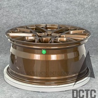 Nouvelle jante de voiture DCTC monobloc de luxe en alliage forgé, design maille dorée, concave profond, ajustement universel 5x114.3 5x120