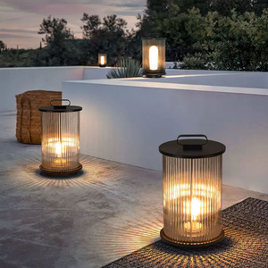 Lámpara minimalista moderna para patio, lámpara <span class=keywords><strong>de</strong></span> pie para Villa, jardín, ahorro <span class=keywords><strong>de</strong></span> energía Solar, terraza, balcón, lámpara <span class=keywords><strong>de</strong></span> césped - Product Image 3