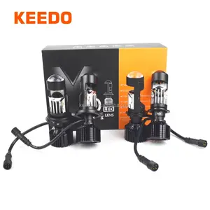 2023 Keedo New Y10 Pro led headlight bulb h4 mini lens projector car led headlight h7 led headlight auto hi low beam H4