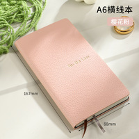 Carnet A6 à couverture souple en PU avec logo personnalisé Marque-page Liste de choses à faire Planificateur de calendrier Journal École Bureau Fournisseur
