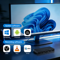 Kartu Tangkap HDMI 4 Kanal 4K60 4 in 1 Out HDMI UVC USB Kartu Tangkap Video Dengan 4 Kanal HDMI Loopout