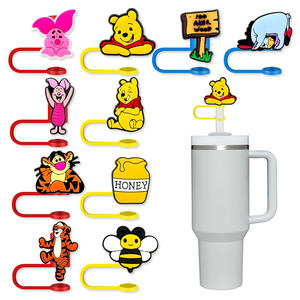 Protège-pailles réutilisables mignons de 10 mm, dessin animé, Noël, Nouvel An, embouts de paille, couvercles, décorations de paille <span class=keywords><strong>Mickey</strong></span> pour accessoires de tasse - Product Image 5