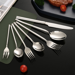 Sustainable Stainless Steel <strong>Flatware</strong> Set-Thickened Mirror Polished Knife Fork Spoon for Weddings Hotels Restaurants Parties - Product Image 2