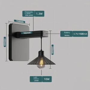 Lampes solaires LED modernes en forme de parapluie pour l'extérieur, IP66 DC, décoratives, pour couloirs, jardins et allées. - Product Image 4