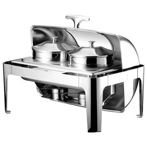 Proveedor de Francia Cocina <span class=keywords><strong>Buffet</strong></span> de acero inoxidable Plato de frotamiento Fiesta Boda Calentador de alimentos Hotel Chafer para Catering - Product Image 3