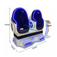 Bébé ours 9D réalité virtuelle oeuf chaise cinéma double siège VR simulateur de jeu multijoueur course jeu Machine langue anglaise