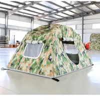 Tente de camping gonflable en PVC à deux couches, facile à installer, Camouflage étanche à l'air