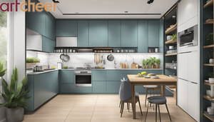 Armoire de cuisine de luxe au design européen avec dessus en pierre de quartz Meubles personnalisés <span class=keywords><strong>Miami</strong></span> comprend des accessoires de panier à tiroir de robinet - Product Image 5