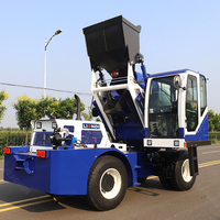 Mini bétonnière autochargeante compacte mobile, équipement de mélange de ciment automatique pour les projets de construction de fondations