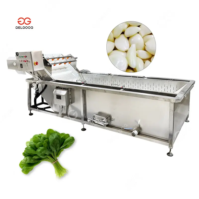 Leaf Fruit Washing Soft Vegetable Washer Spinach Cleaning Machine for Cleaning Garlic
