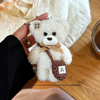 Nouvel Arrivage : Adorable porte-clés en peluche ours rose, poupée chat en costume, breloque de sac pour enfants, cadeau de fêtes, breloque de sac DIY pour festival