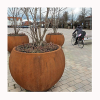 Grandes jardinières en acier corten personnalisées jardinière rectangulaire Pot de fleur