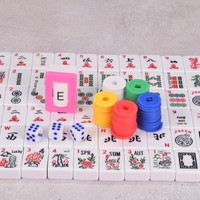 Keripik Uang Plastik Gaya Inggris Imperial Sacred untuk Dealer Mahjong dengan 3 Dadu, Aksesoris Ubin Mahjong Amerika