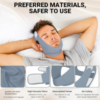 Mentonnière portative réutilisable respirante anti-ronflement avec Velcro réglable pour dormir confortable