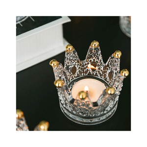 Eleganti Ornamenti <span class=keywords><strong>in</strong></span> <span class=keywords><strong>Vetro</strong></span> a Forma di Corona Mini Lussuosi Portaoggetti per Gioielli Anelli Posacenere Portacandele Decorazione per Anniversari - Product Image 6