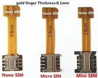 Adaptor Kartu SIM Ganda Hybrid dan Kartu TF untuk Ponsel Android Extender Nano
