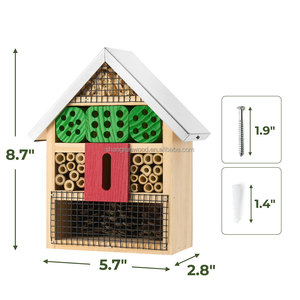 <span class=keywords><strong>Maison</strong></span> d'insectes suspendue en bambou pour abeilles, papillons et coccinelles – Hôtel d'insectes d'intérieur et d'extérieur - Product Image 5