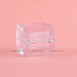 Nhựa mỹ phẩm 2 in1 rõ ràng trong suốt trống vuông bột trường hợp Eyeshadow nhỏ gọn Blusher Gel Palette Lip Balm <span class=keywords><strong>container</strong></span> - Product Image 4