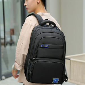 Men's Business Travel <b>Backpack</b> <b>Large</b> Capacity Multi-Functional Laptop Bag Solid Color Spring 2023 - Product Image 1