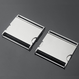 Side Release Buckle Zinc Alloy Silver Black Durable For Bags <b>Webbing</b> Hardware Accessory - Product Image 2