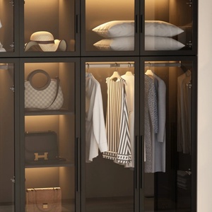 <span class=keywords><strong>Armadio</strong></span> Guardaroba Personalizzato con Porta Scorrevole in Vetro, Resistente, per Camera da Letto e Ufficio - Product Image 4