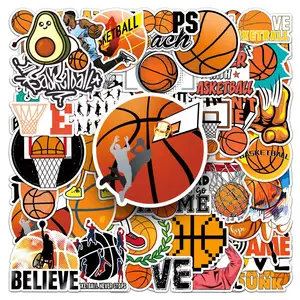 50 बास्केटबॉल वॉटरप्रूफ स्टिकर ग्रैफिटी वैयक्तिकृत मुक्ति दिवस टेक्स्ट स्लोगन DIY फोन केस सामान स्टिकर वॉटरप्रूफ