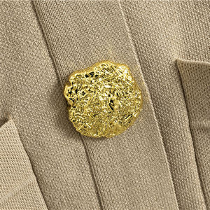 Elegante conjunto de punto Suéter de manga larga y pantalones Conjunto de punto de dos piezas Mujeres Hebilla de metal Cárdigan Suéter Pantalones de pierna ancha Trajes - Product Image 6