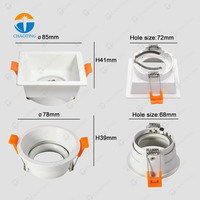 Nuevo diseño Trimless MR16 GU10 Led Downlight ajustar Cob Down lámparas accesorio de carcasa empotrado Spot Down Light para Hotel Downlights