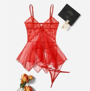 ملابس داخلية مثيرة شفافة من التول مع قميص نوم أنيق للسيدات - Product Image 6